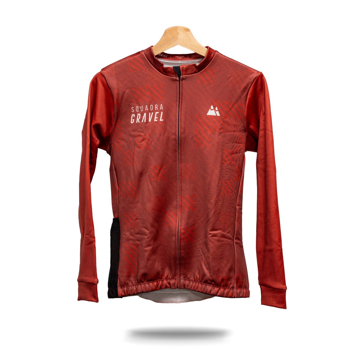 Maillot Squadra Gravel Granate - Maillot vintage para gravel con ajuste térmico ideal para invierno.