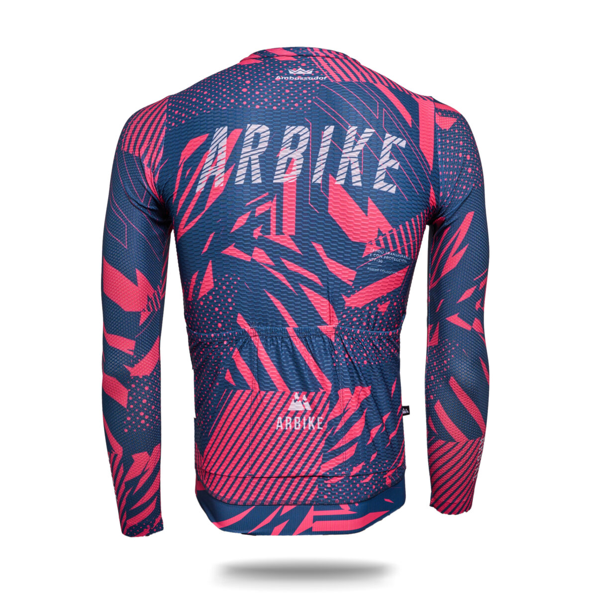 Maillot ARBIKE Otoño Embajador 2025 - Espalda transpirable y ajustada para ciclismo en otoño.